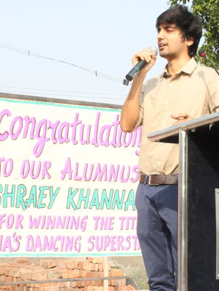 Shraey at his school VVDAV Public School