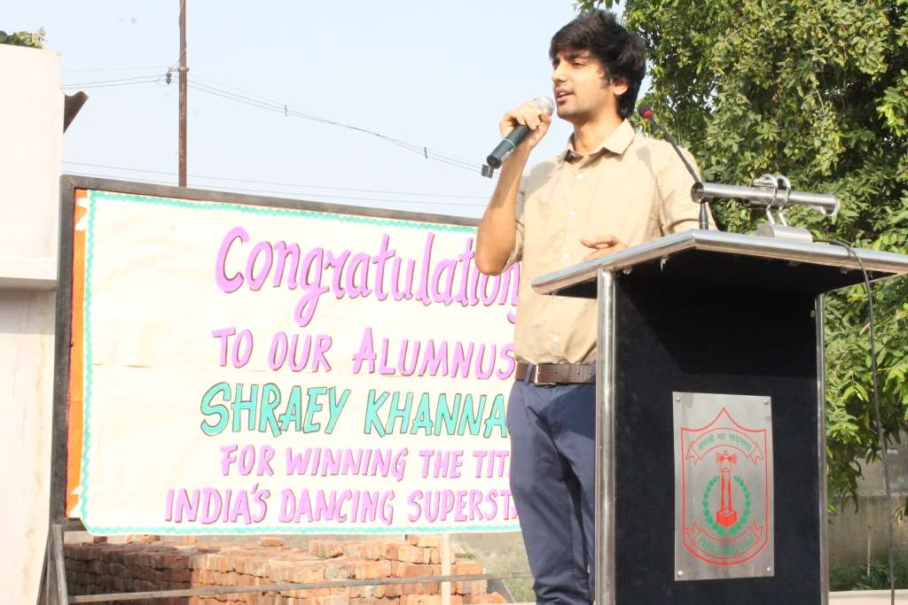 Shraey at his school VVDAV Public School